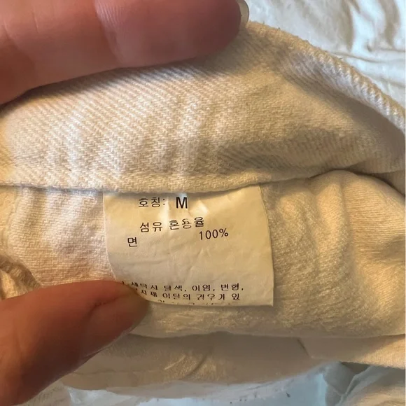 White balloon capri jeans - wide leg / straight leg jeans - Picture 6 of 7